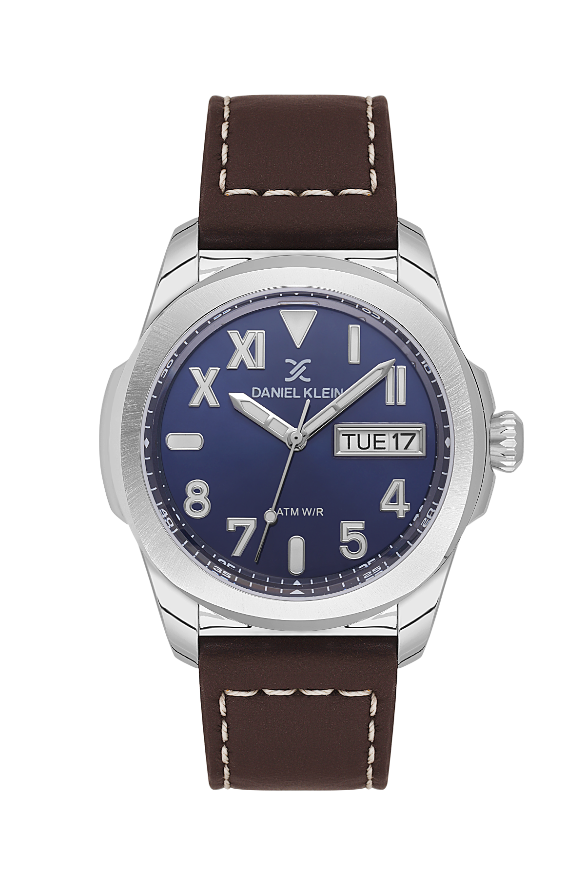 DANIEL KLEIN  DK.1.14078-3 BROWN LEATHER BAND NAVY BLUE DIAL  FOR MEN
