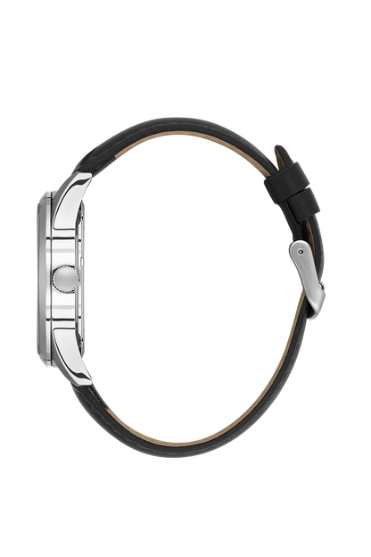 DANIEL KLEIN  DK.6.14084-2 BLACK LEATHER BAND BLACK DIAL  FOR MEN