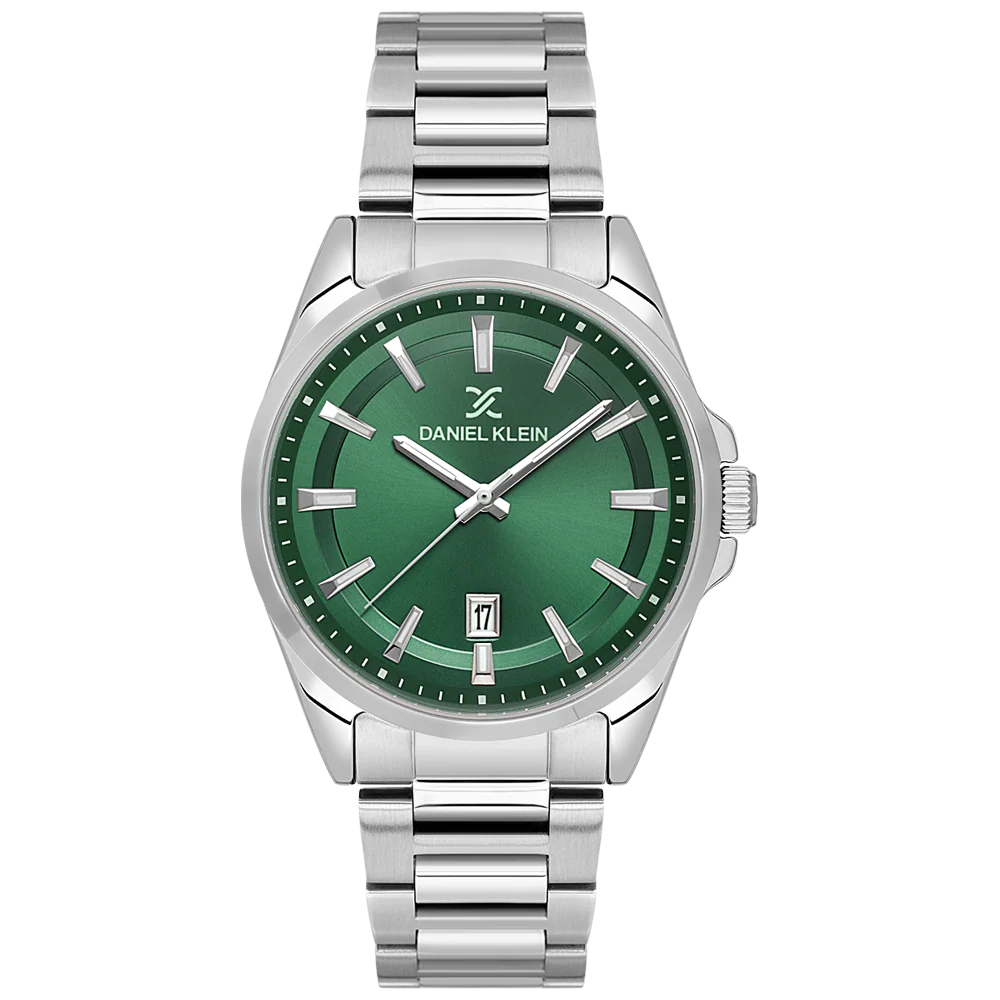 DANIEL KLEIN  DK.6.14035-5 SILVER STEEL BAND GREEN DIAL  FOR MEN
