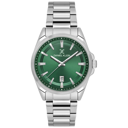 DANIEL KLEIN  DK.6.14035-5 SILVER STEEL BAND GREEN DIAL  FOR MEN
