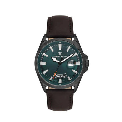 DANIEL KLEIN  DK.6.14038-5 BROWN LEATHER BAND GREEN DIAL  FOR MEN