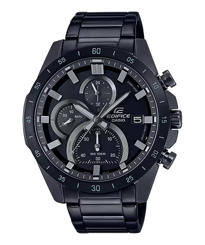 CASIO EDIFICE EFR-571MDC-1A BLACK STEEL BAND BLACK DIAL  FOR MEN