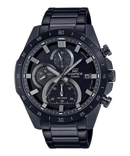 CASIO EDIFICE EFR-571MDC-1A BLACK STEEL BAND BLACK DIAL  FOR MEN