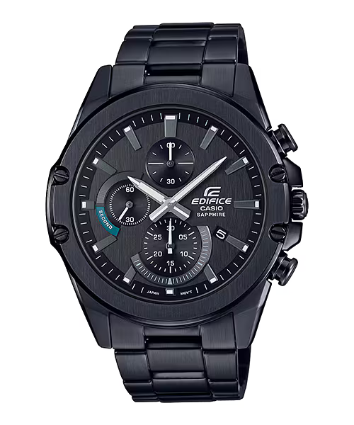 CASIO EDIFICE EFR-S567DC-1A BLACK STEEL BAND BLACK DIAL  FOR MEN