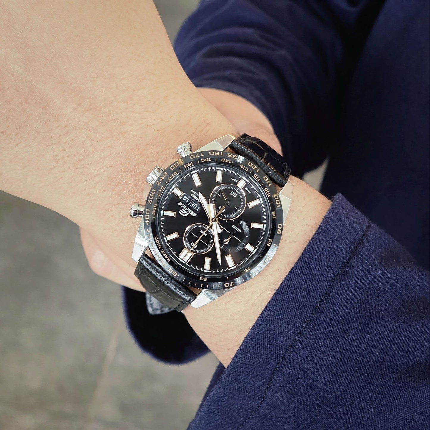 CASIO EDIFICE EFR-574BL-1A MEN WATCH