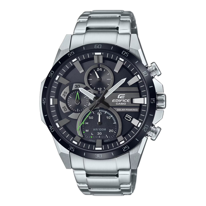 CASIO EDIFICE EQS-940DB-1A SILVER STEEL BAND BLACK DIAL  FOR MEN