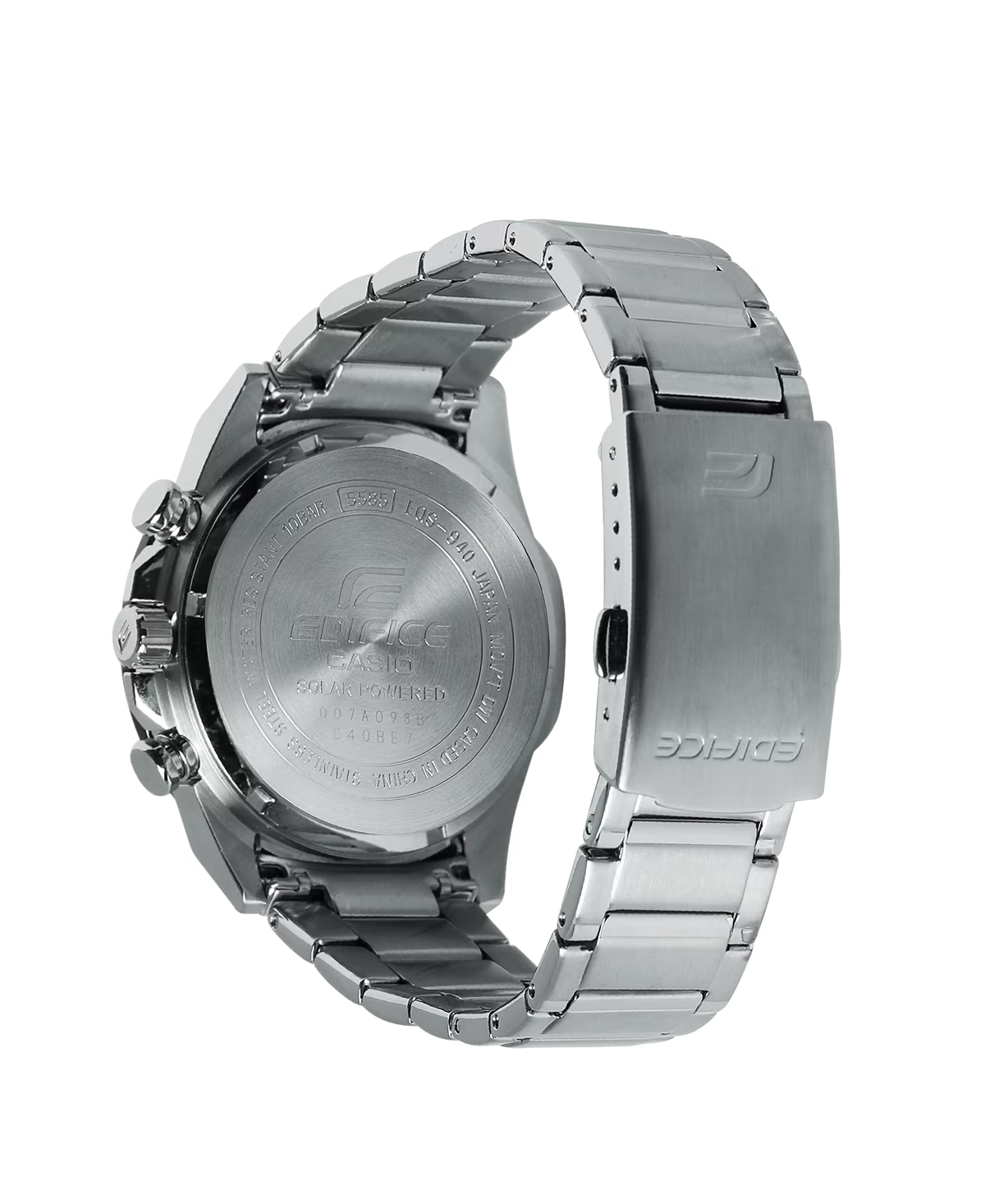 CASIO EDIFICE EQS-940DB-1A SILVER STEEL BAND BLACK DIAL  FOR MEN