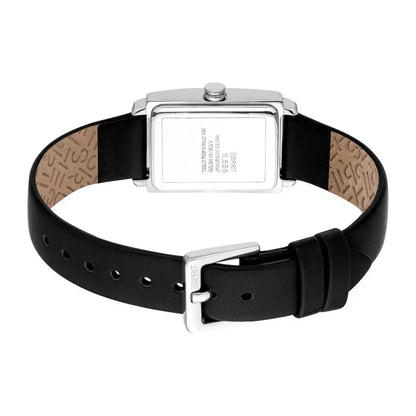 ESPRIT ES1L556L0015 BLACK LEATHER BAND WHITE DIAL FOR WOMEN