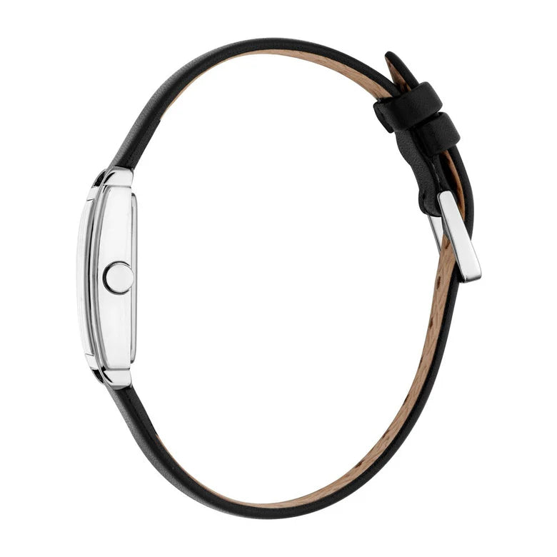 ESPRIT ES1L556L0015 BLACK LEATHER BAND WHITE DIAL FOR WOMEN
