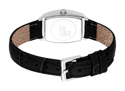 ESPRIT ES1L566L0015 BLACK LEATHER BAND WHITE DIAL FOR WOMEN