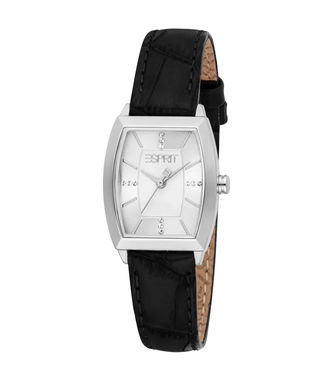 ESPRIT ES1L566L0015 BLACK LEATHER BAND WHITE DIAL FOR WOMEN
