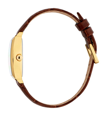 ESPRIT ES1L566L0025 BROWN LEATHER BAND WHITE DIAL FOR WOMEN