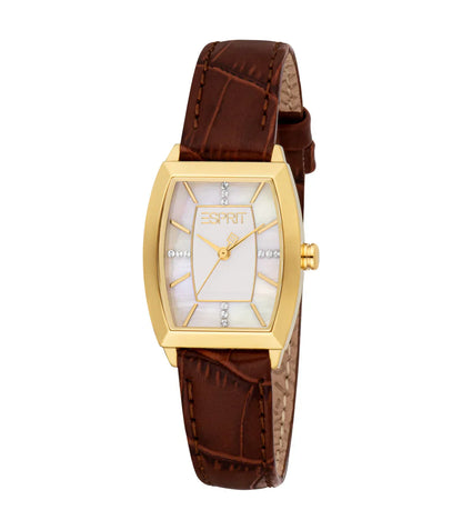 ESPRIT ES1L566L0025 BROWN LEATHER BAND WHITE DIAL FOR WOMEN