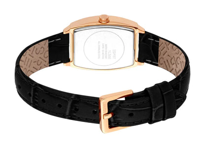 ESPRIT ES1L566L0035 BLACK LEATHER BAND BLACK DIAL FOR WOMEN