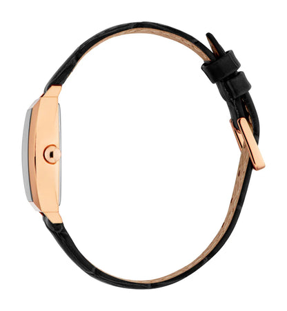 ESPRIT ES1L566L0035 BLACK LEATHER BAND BLACK DIAL FOR WOMEN