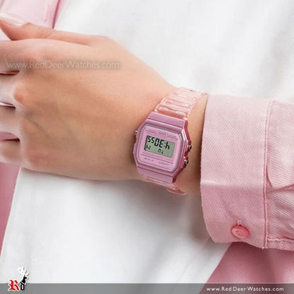 Casio Pink Transparent Rubber Digital F-91WS-4D