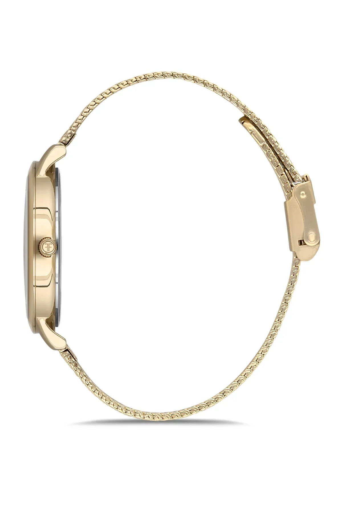 FREELOOK FL.1.10143-3 GOLDEN STEEL BAND GOLDEN DIAL  FOR WOMEN