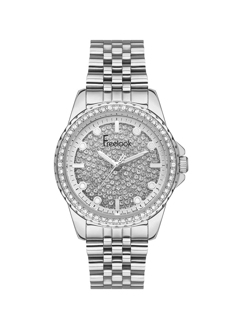 FREELOOK FL.1.10337-1 SILVER STEEL BAND SILVER DIAL  FOR WOMEN