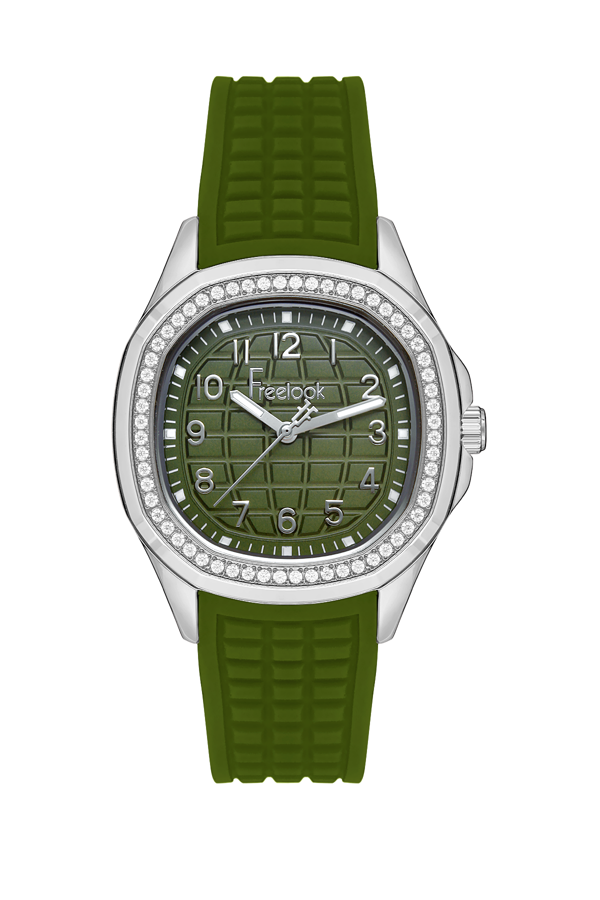 FREELOOK FL.1.10419-2 GREEN RUBBER BAND GREEN DIAL  FOR WOMEN