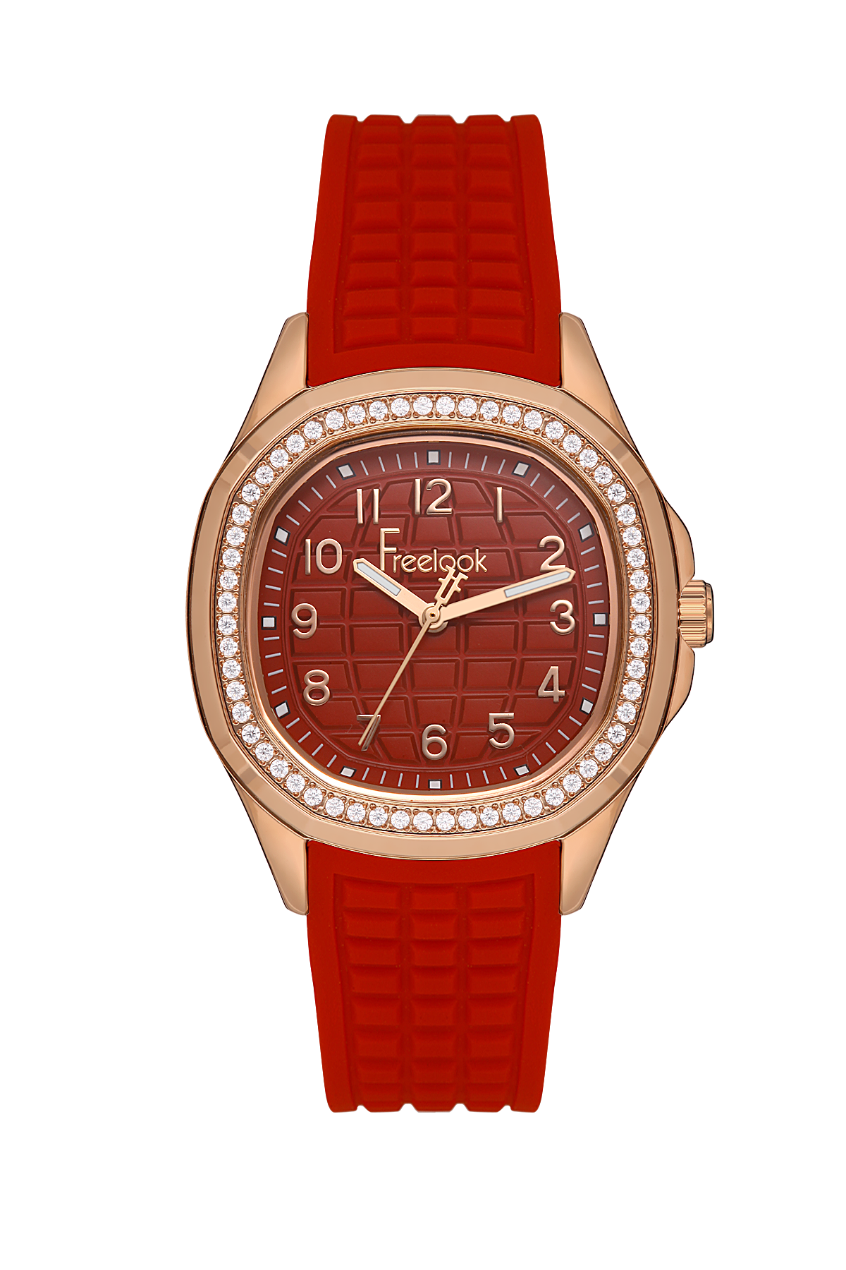 FREELOOK FL.1.10419-5 RED RUBBER BAND RED DIAL  FOR WOMEN