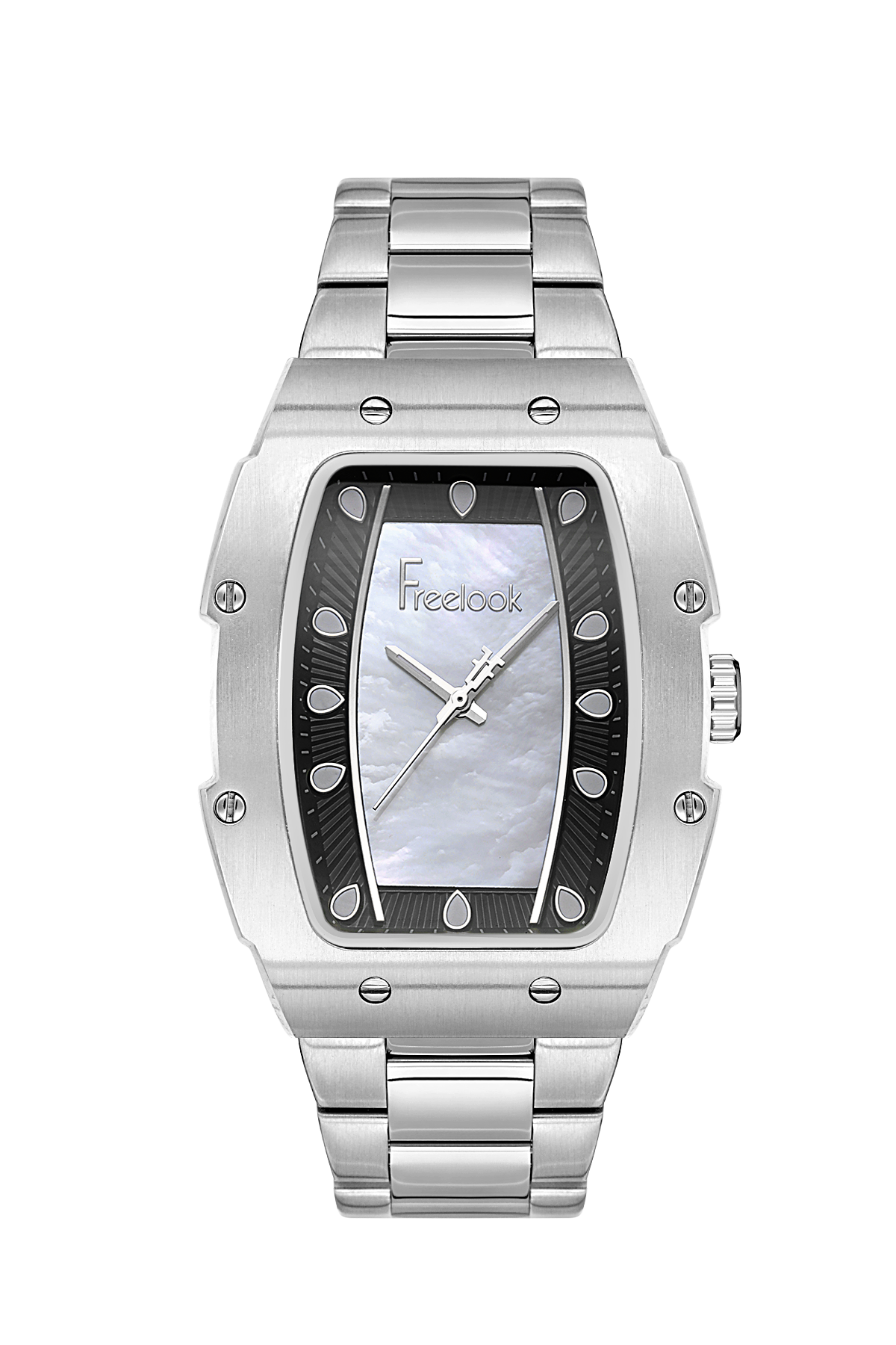 FREELOOK FL.1.10430-1 SILVER STEEL BAND WHITE DIAL  FOR WOMEN