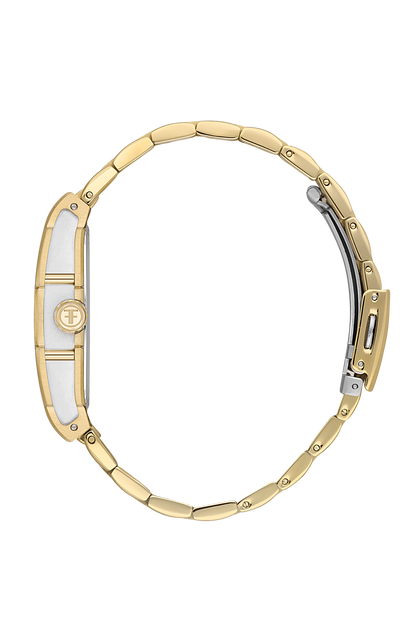 FREELOOK FL.1.10430-3 GOLDEN STEEL BAND WHITE DIAL  FOR WOMEN