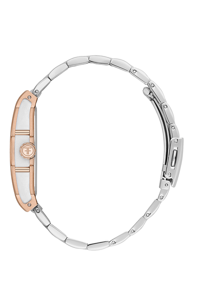 FREELOOK FL.1.10430-5 SILVER AND ROSE GOLD STEEL BAND WHITE DIAL  FOR WOMEN