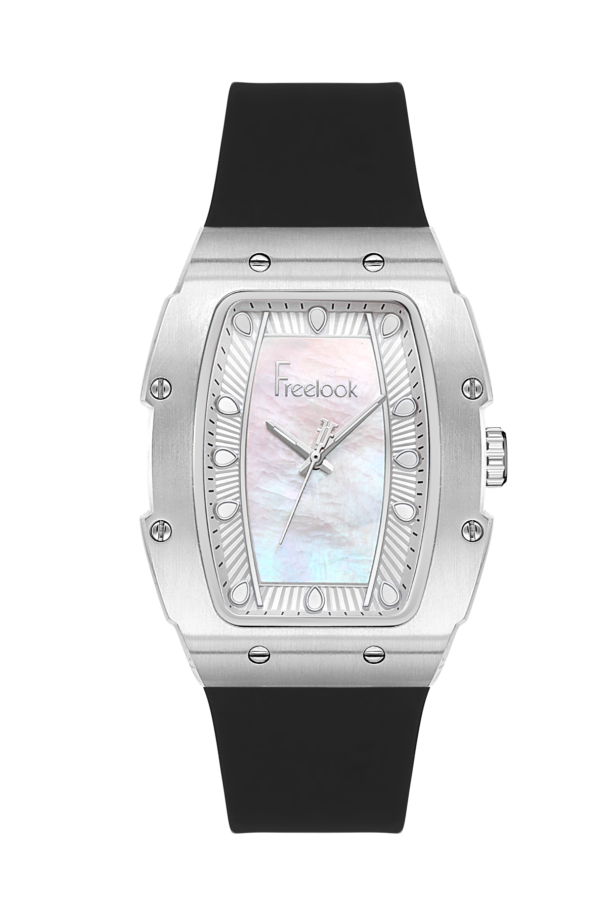 FREELOOK FL.1.10431-1 BLACK LEATHER BAND WHITE DIAL  FOR WOMEN