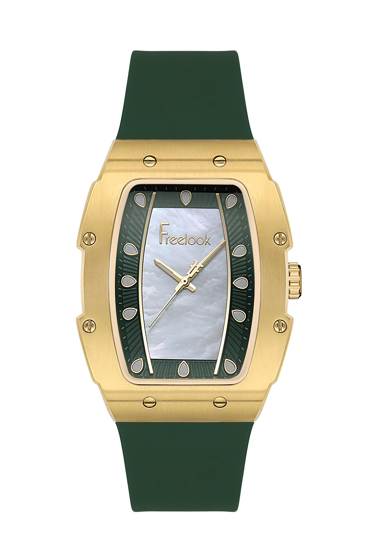 FREELOOK FL.1.10431-4 GREEN LEATHER BAND GREEN DIAL  FOR WOMEN
