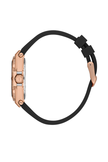 FREELOOK FL.1.10433-5 BLACK RUBBER BAND BLACK DIAL  FOR WOMEN