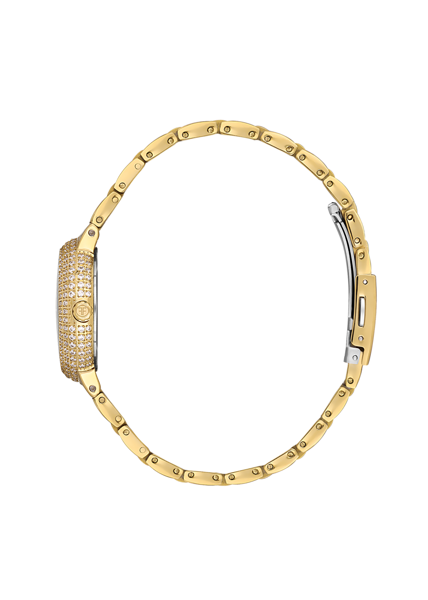FREELOOK FL.1.10438-2 GOLDEN STEEL BAND SILVER DIAL  FOR WOMEN