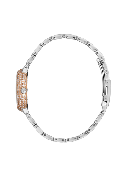 FREELOOK FL.1.10438-5 SILVER AND ROSE GOLD STEEL BAND BROWN DIAL  FOR WOMEN