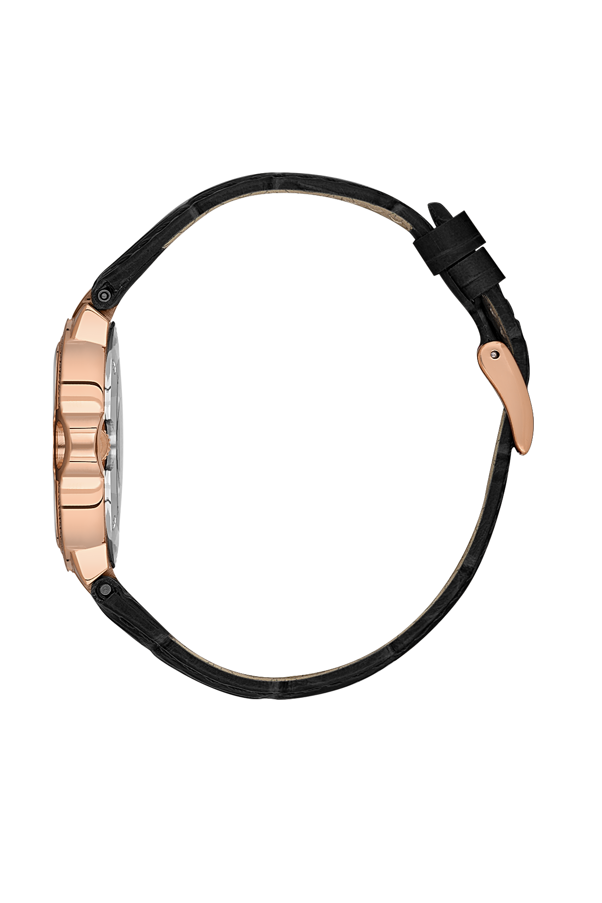 FREELOOK FL.1.10445-6 BLACK LEATHER BAND BLACK DIAL  FOR WOMEN