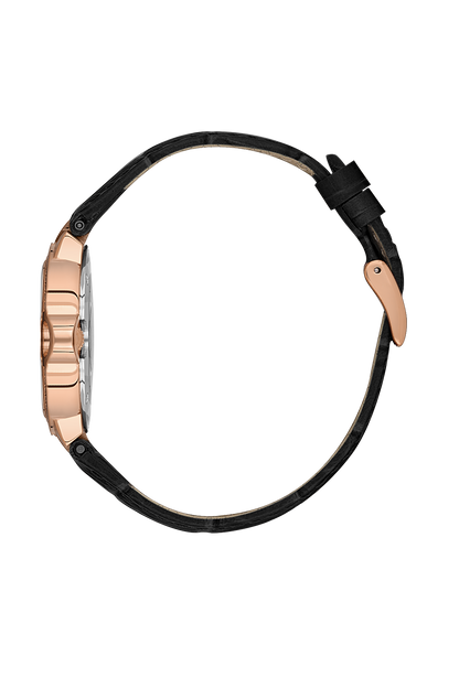 FREELOOK FL.1.10445-6 BLACK LEATHER BAND BLACK DIAL  FOR WOMEN