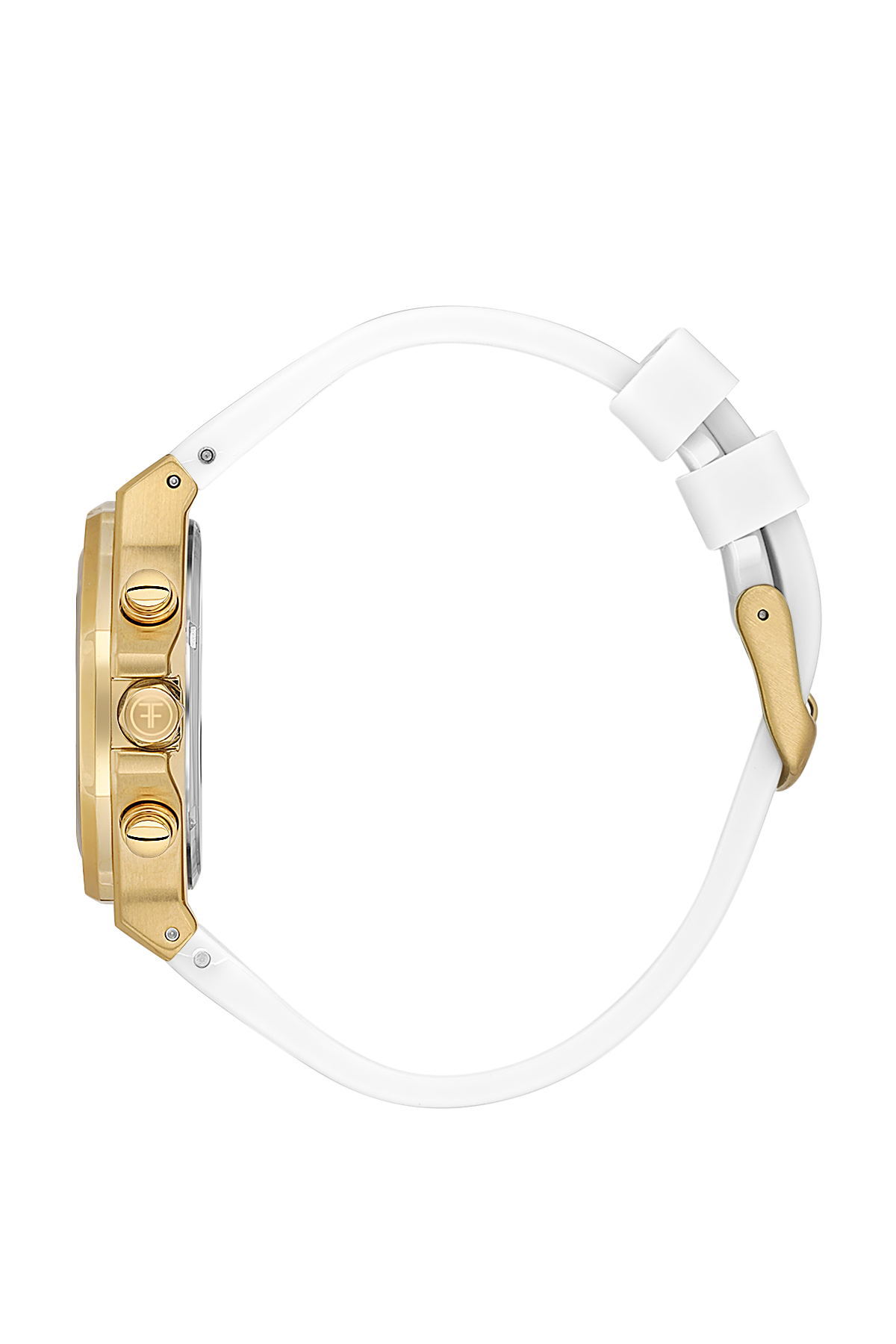 FREELOOK FL.1.10447-3 WHITE RUBBER BAND SILVER DIAL  FOR WOMEN