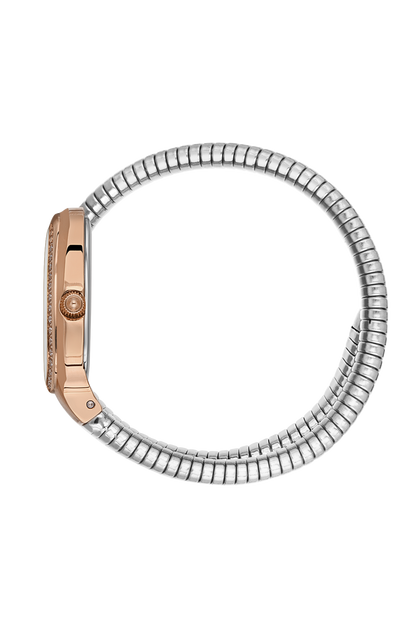 FREELOOK FL.1.10473-5 SILVER AND ROSE GOLD STEEL BAND SILVER DIAL  FOR WOMEN