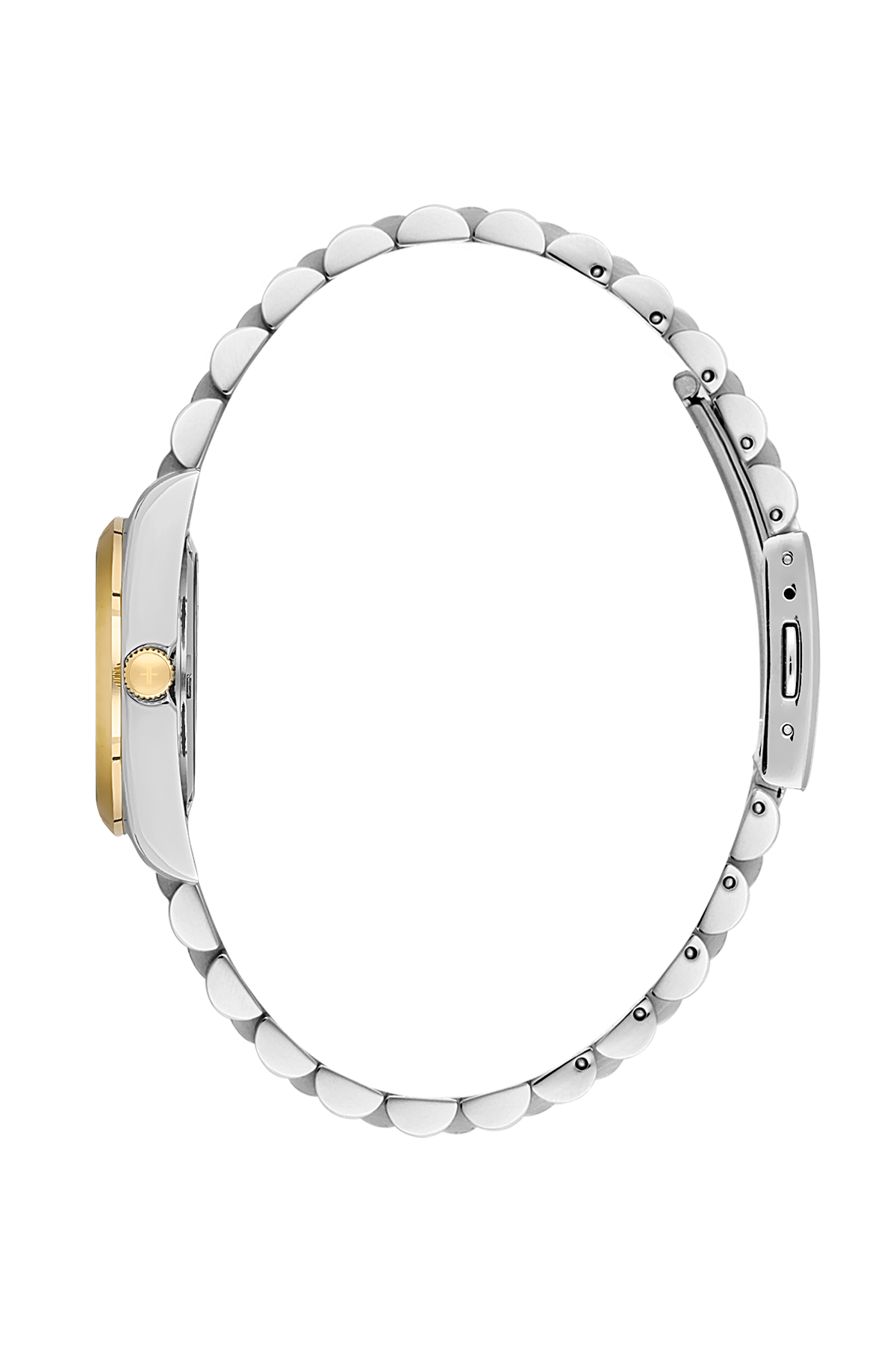 FREELOOK FL.4.10004-6 SILVER AND ROSE GOLD STEEL BAND WHITE DIAL  FOR WOMEN