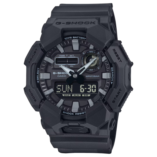 G-SHOCK GA-010-1A1 BLACK RUBBER BAND BLACK DIAL  FOR MEN
