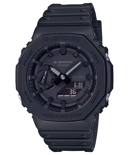 G-SHOCK GA-2100-1A1 BLACK RUBBER BAND BLACK DIAL  FOR MEN