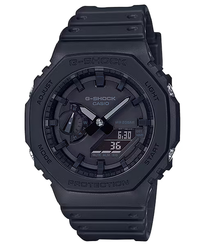 G-SHOCK GA-2100-1A1 BLACK RUBBER BAND BLACK DIAL  FOR MEN