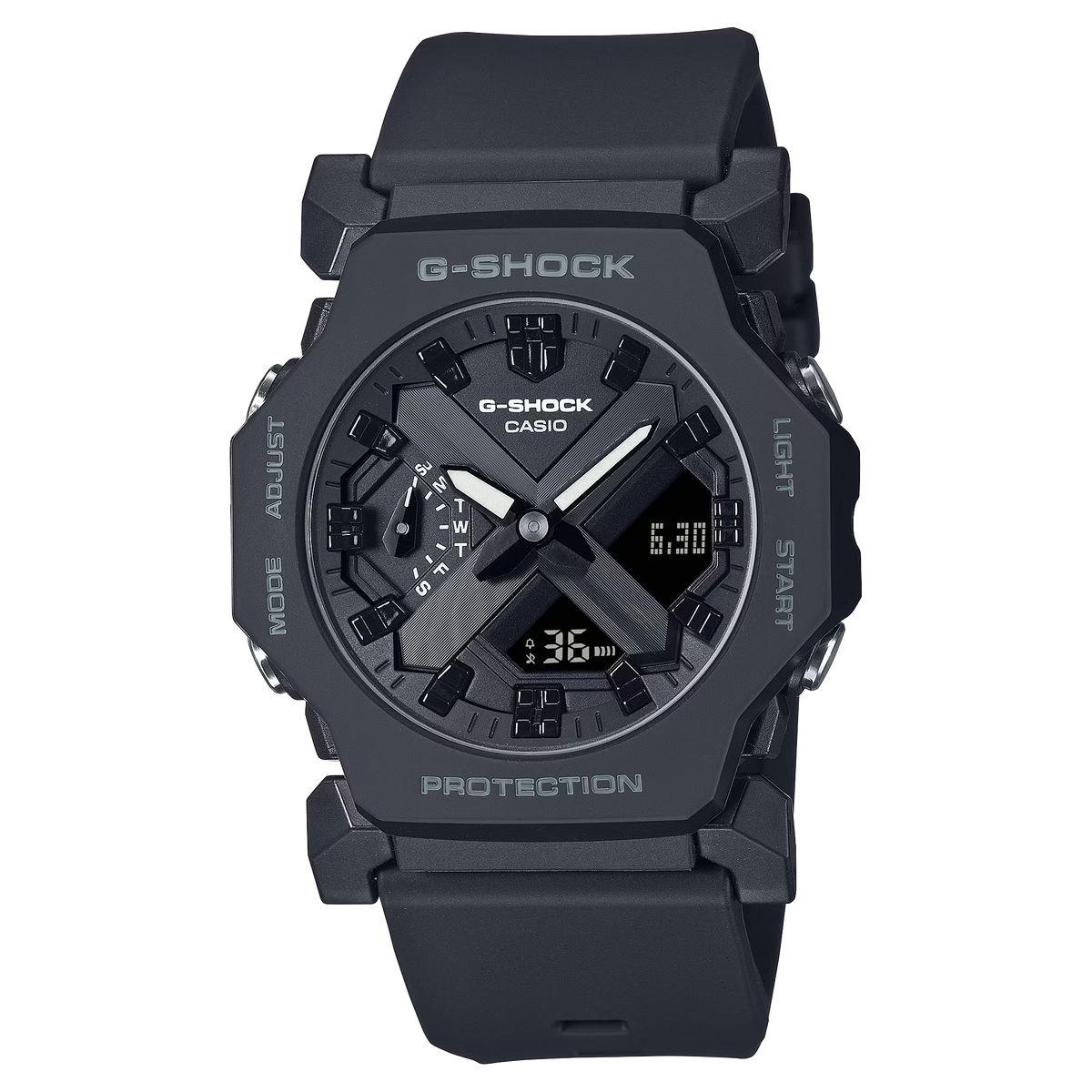 G-SHOCK GA-2300-1A BLACK RUBBER BAND BLACK DIAL  FOR MEN