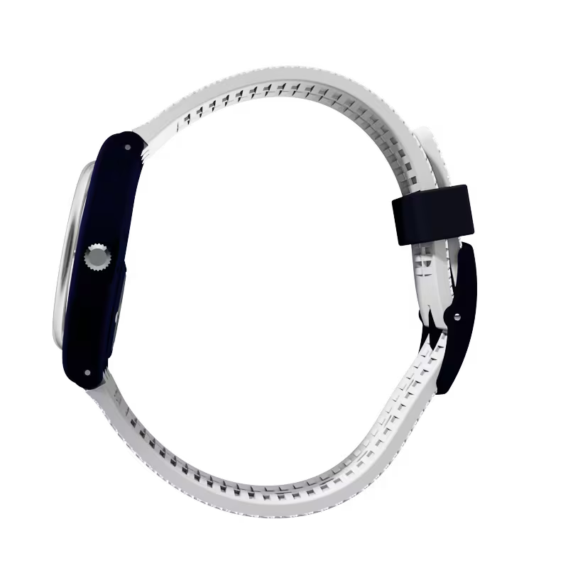 SWATCH GN720 WHITE RUBBER BAND SILVER DIAL FOR WOMEN