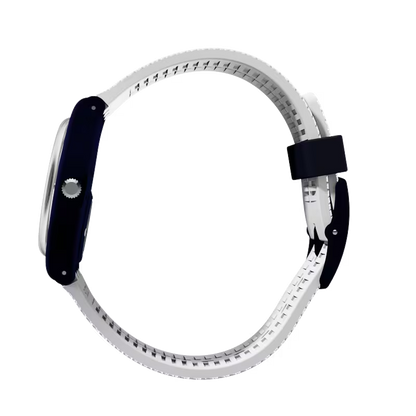 SWATCH GN720 WHITE RUBBER BAND SILVER DIAL FOR WOMEN