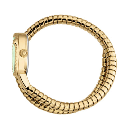 JUST CAVALLI JC1L351M0035 GOLDEN STEEL BAND GREEN DIAL FOR WOMEN