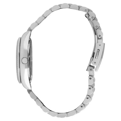 LEE COOPER LC07215.350 SILVER STEEL BAND BLACK DIAL  FOR MEN