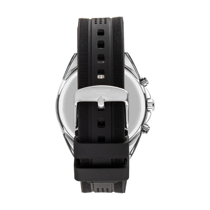 LEE COOPER LC07527.351 BLACK RUBBER BAND BLACK DIAL  FOR MEN
