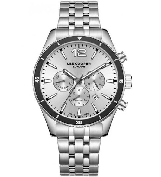 LEE COOPER LC07641.330 SILVER STEEL BAND SILVER DIAL  FOR MEN