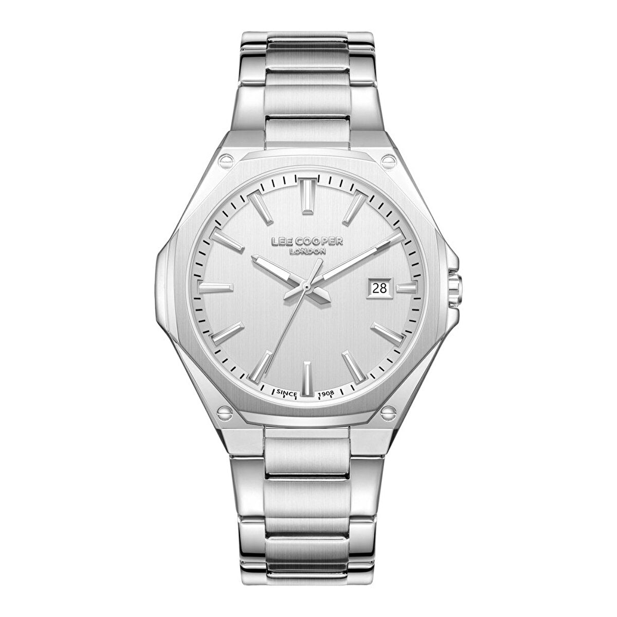 LEE COOPER LC08252.330 SILVER STEEL BAND SILVER DIAL  FOR MEN