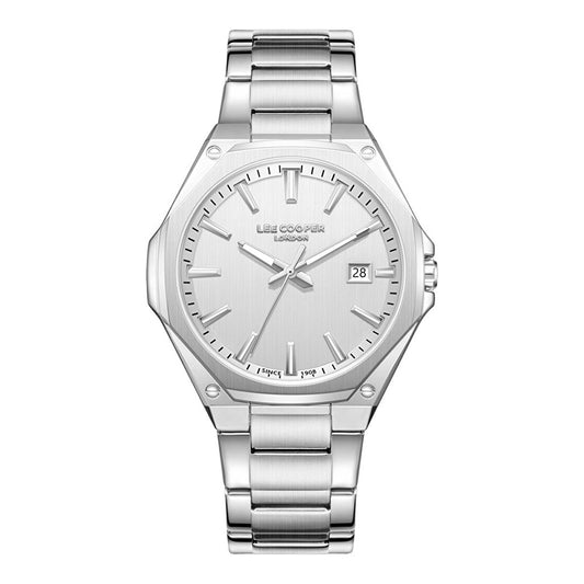 LEE COOPER LC08252.330 SILVER STEEL BAND SILVER DIAL  FOR MEN