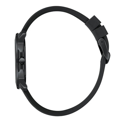 LEE COOPER LC08312.651 BLACK RUBBER BAND BLACK DIAL  FOR MEN